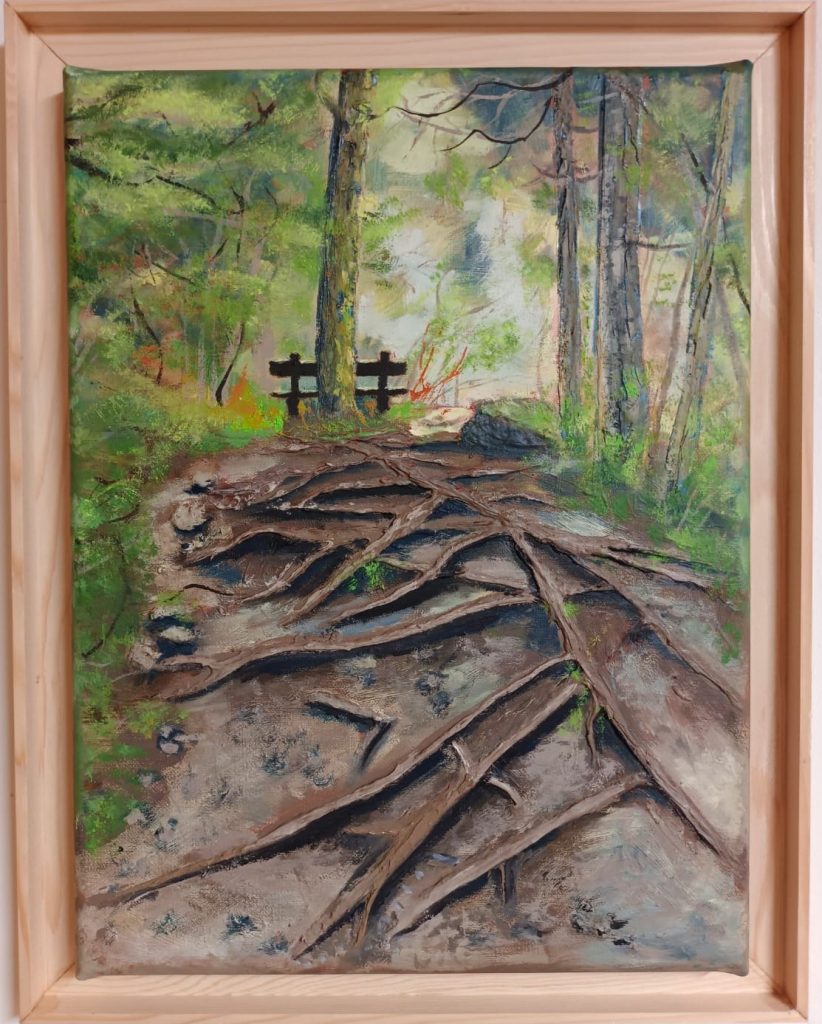 Wurzelwerk von Sabine Rüdiger Öl auf Leinwand